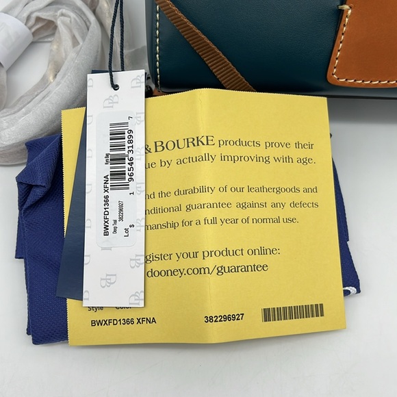 Dooney & Bourke Wexford Leather Kyra Bag Deep Teal - Picture 8 of 14